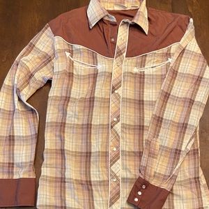 Vintage pearl snap with smileys